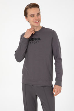 Erkek Regular Fit Bisiklet Yaka Gri Sweatshirt - U.s. polo assn фото 3