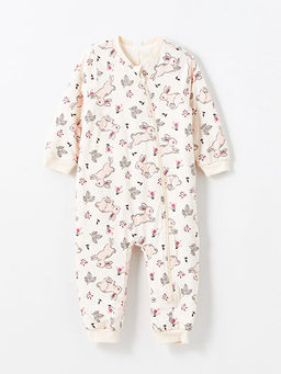 1.6 Tog Uzun Kollu Bask?l? K?z Bebek Uyku Tulumu