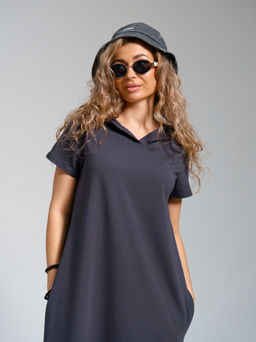 970 Платье-мантия "Серый"