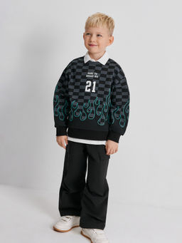 ACOOLA / Джемпер детский для мальчиков Peregrin черный принт