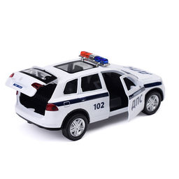 Машина металл Volkswagen Touareg "Полиция 12 см, (откр., двер, баг, белый) инерц., в коробке