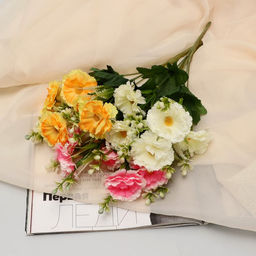 Цена за 2 шт. Букет искусственный Бегония Самба, 4.528 см, МИКС - Poetry in flowers фото 3