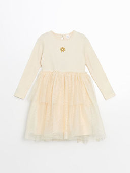 Katkat T?ll? K?z ?ocuk Elbise