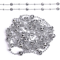 Бусы новогодние серебро (2,7м)