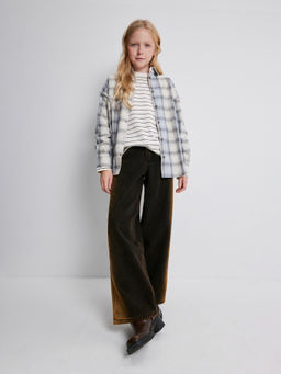 ACOOLA / Блузка детская для девочек Terra серая клетка фото 3