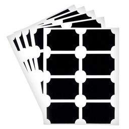 Наклейки водонепроницаемые, набор листов 5 шт., меловой маркер, размер 1 наклейки — 40 × 60 мм