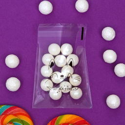 Цена за 100 шт. Пакет БОПП с липкой лентой, "Счастья", 7*7+3см