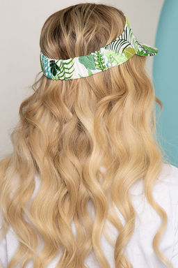 Козырек хлопковый (зеленая монстера) КЗ33 - Lt collection фото 2