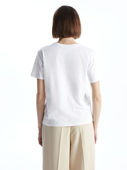 Bisiklet Yaka Nak??l? Kad?n Ti??rt