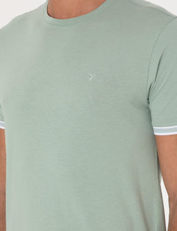 Mint Regular Fit %100 Pamuk Bisiklet Yaka T-shirt - Cacharel фото 7