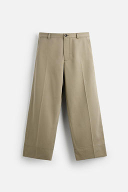 VISCOSE/COTTON WIDE FIT TROUSERS - Zara фото 6