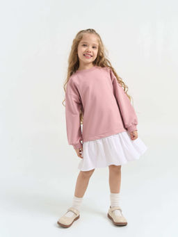 Платье с хлопковой юбкой Дымчатая роза - Bungly фото 7