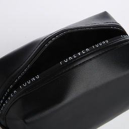 Косметичка дор L-б/н , 18*8*11, отд на молнии, гладкая, черный - Simaland фото 4