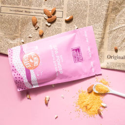 Organic Boom Спа-пудра для ванны "Миндальный шейк" 200г