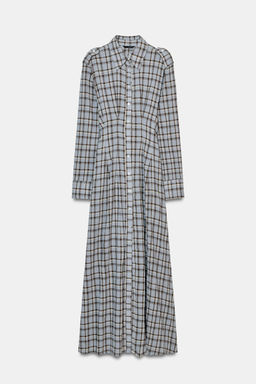 CHECK SHIRT DRESS - Zara фото 4