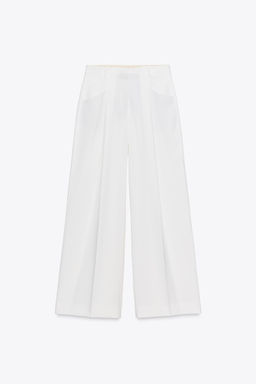ZW COLLECTION WIDE-LEG DARTED TROUSERS - Zara фото 5