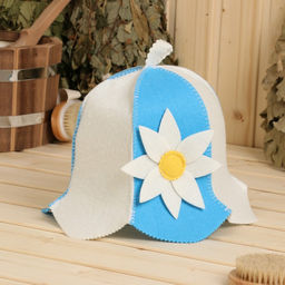 Набор для бани: шапка и коврик Колокольчик - Добропаровъ фото 4