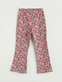 K?z ?ocuk ?i?ek Desenli ?spanyol Pa?a Tayt