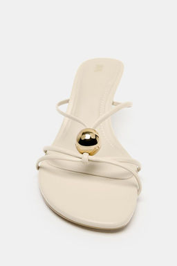 HIGH-HEEL SANDALS WITH METAL DETAIL - Zara фото 3