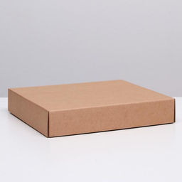 Цена за 5 шт. Коробка сборная без печати крышка-дно бурая без окна 37 х 32 х 7 см