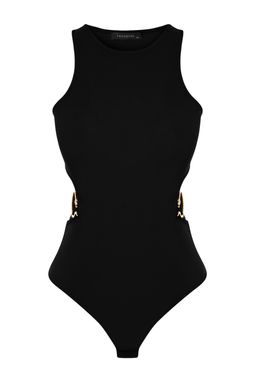 TRENDYOLMILLA Siyah Aksesuarl? Pencere/Cut Out Detayl? C?tc?tl? Orme Body TPRSS23BD00044  фото 7