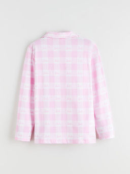 G?mlek Yaka Barbie Bask?l? K?z ?ocuk Pijama ?st