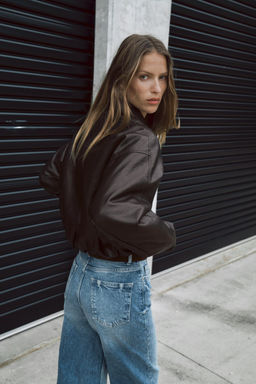 FAUX LEATHER BOMBER JACKET - Zara фото 16