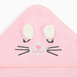 Полотенце-уголок LoveLife Дружок, цв. розовый, 80х80 см, 100% пэ, микрофибра 280 г/м2  фото 5