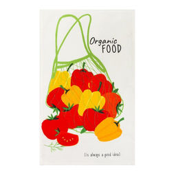 Набор кухонных полотенец Доляна Love vegan, 35х60см-4шт, 100% хлопок  фото 3