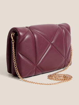 Кросс-боди LOVE MOSCHINO EMBOSSED Q Артикул 4561110, фиолетово-бордовый  фото 3