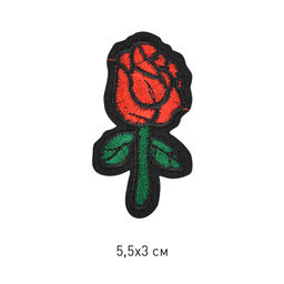 Термоаппликации арт.TBY-2169 Роза 5,5х3см, уп.10шт