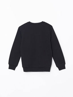 Bisiklet Yaka Bask?l? K?z ?ocuk Sweatshirt - Waikiki фото 3