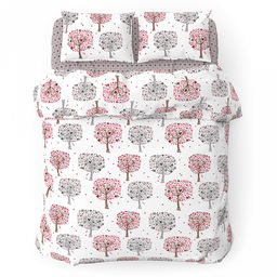 Пододеяльник на пуговицах Евро Макси Дерево желаний 215х240см, поплин 115г/м2, хлопок 100%, упаковка классическая ПВХ 28х41см, Домашняя мода (Россия)