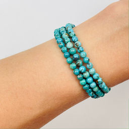 Бусины для украшений из Бирюзы (88 бусин) - Радуга самоцветов фото 2