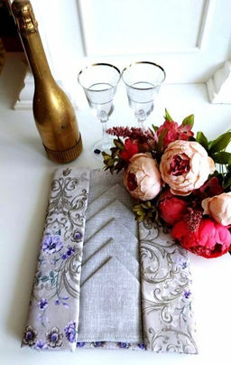 Столовый набор Мазурка:скатерть 150*180 см.+6 салф. рогожка