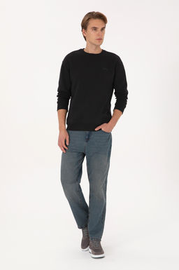 Erkek Siyah Basic Sweatshirt - U.s. polo assn фото 4