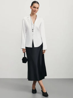 Атласная юбка миди / Zarina