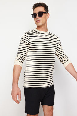 Siyah Regular/Normal Kesim Dokulu Kal?n Sort TMNSS24SR00074