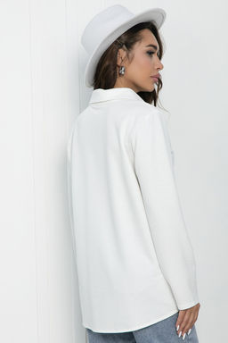 Блуза Бабочка (белая) Б10985 - Lt collection фото 8