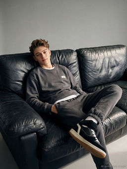 Bisiklet Yaka Erkek ?ocuk Sweatshirt