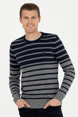 Мужской серый меланжевый свитер Неожиданная скидка в корзине - U.s. polo assn фото 10