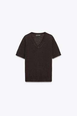 100% WOOL SHORT SLEEVE TOP - Zara фото 5