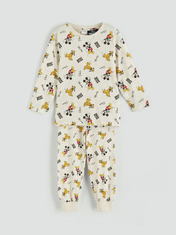 Mickey Mouse Bask?l? Erkek ?ocuk Pijama Tak?m