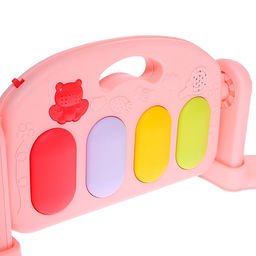 Музыкальный развивающий коврик с пианино, русская озвучка, свет, цвет розовый - Zabiaka фото 9