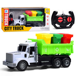 Машина "Мусоровоз" с контейнерами, р/у, 27 MHz, в коробке