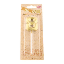 Цена за 3 шт. Свеча в торт на шпажке «Алмаз», цифра 8, золотая, 5 см