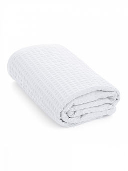 Полотенце для тела 90x150 белый вафельное полотно