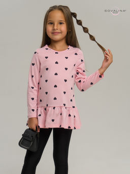 Костюм Алиса черные сердечки на розовом-черная - Sovalina фото 6