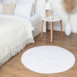 Ковер Этель Zig-Zag 100 см, молочный, 70% хлопок, 30% п/э, 1500 г/м2