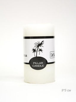 Свеча столбик белая 5x9 см / G354-11 /уп 72/